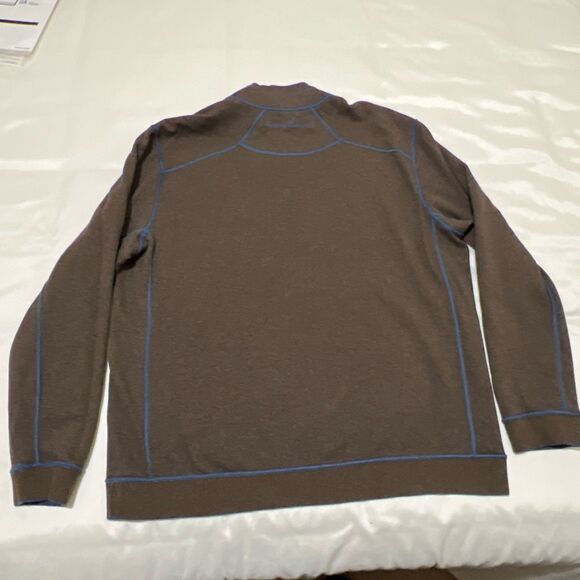 Tommy Bahama Pullover Mens ~XL Green Blue Reversible 1/4 Zip Knit Chest 24” - Picture 11 of 13